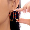 Wholesale Christmas Multicolor Twisted Earrings
