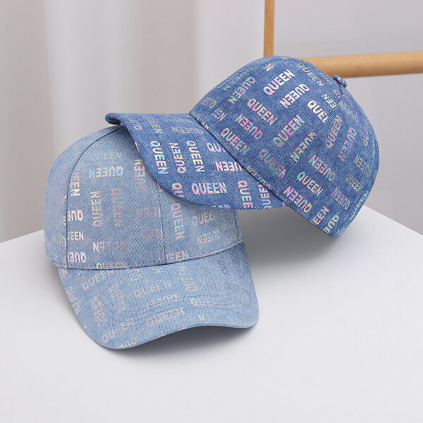 Wholesale Ladies fashion bronzing leopard print baseball cap cap color letter hot stamping sun hat B1086