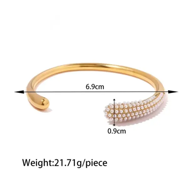 PVD Coated 18K Gold Plated Real Gold Plated Geometric 304 Stainless Steel Retro Waterproof Non Tarnish 304 Stainless Steel Cu Bracelets