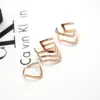 Wholesale PVD Coated Real Gold Plated 18K Gold Geometric 304 Stainless Steel Waterproof Non Tarnish