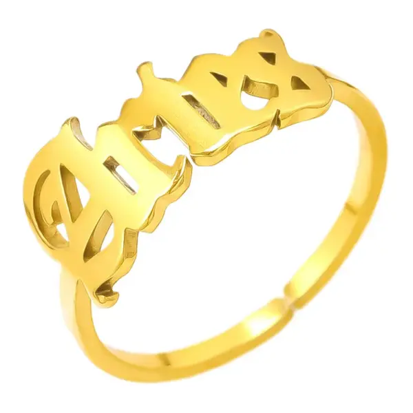 Ion Plating (IP) Real Gold Plated 18K Gold Constellation 304 Stainless Steel Simple Style Waterproof Non Tarnish Rings
