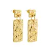 1 Pair Simple Style Commute U Shape Rectangle Polishing Plating Stainless Steel Titanium Steel 18K Gold Plated Drop Earrings