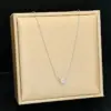 Wholesale Jewelry Elegant Wedding Simple Style Geometric Titanium Steel Zircon Inlay Pendant Necklace