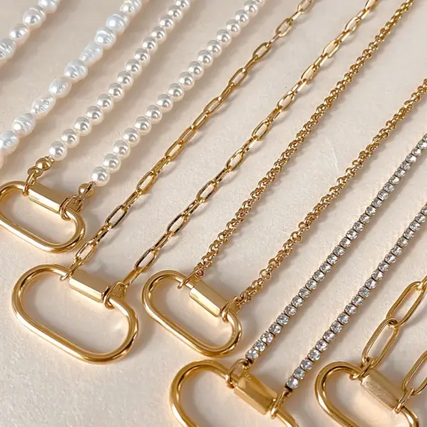 Wholesale EManco New Combination Series DIY Vintage Temperament Women's Trendy Series Necklace Stainless Steel