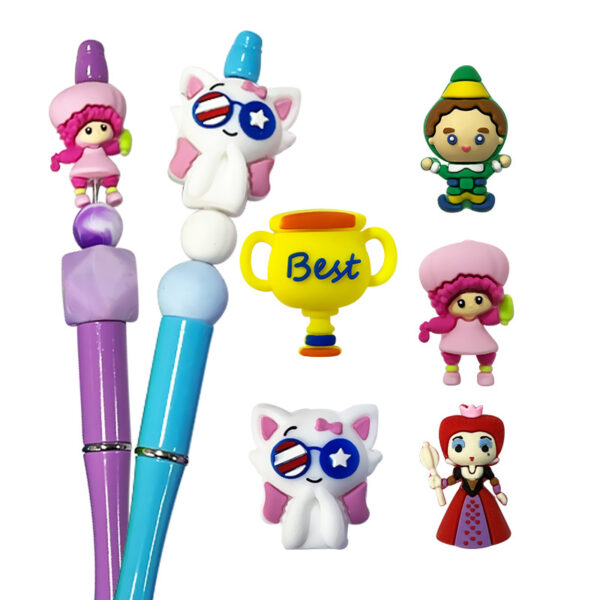 Wholesale 10pcs Silicone Drops Stereo 3D Cute Queen Beads OLY Exclusive