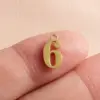 Wholesale PVD Coated 18K Gold Real Gold Plated Number Stainless Steel Simple Style Waterproof Non Tarnish