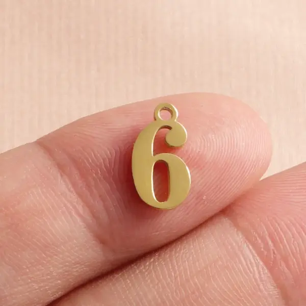 Wholesale PVD Coated 18K Gold Real Gold Plated Number Stainless Steel Simple Style Waterproof Non Tarnish
