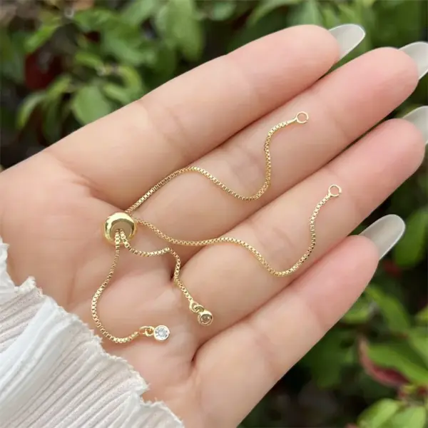 Wholesale 18K Gold Plated Copper Electroplated Zircon Bee Simple Style Handmade Chain Bracelets For Women's