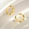 Wholesale 1 Pair Casual Simple Style Round Solid Color Plating Brass 18K Gold Plated Earrings