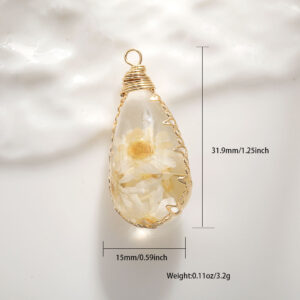 Transparent resin dried flowers