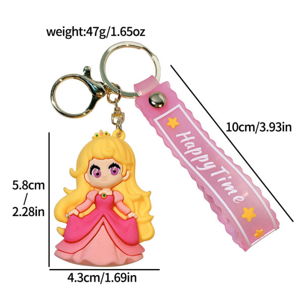 Wholesale 2024 Cartoon School Bag Pendant Doll Cute Silicone Car Key Chain Pvc Gift Wholesale Key