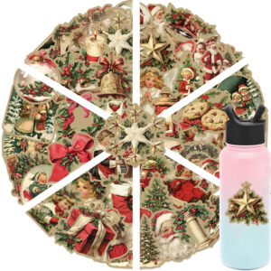 Wholesale 50pcs Retro Christmas Holiday Stickers Waterproof Decals