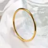 Wholesale PVD Coated 18K Gold Plated Real Gold Plated Solid Color Titanium Steel Casual Simple Style Waterproof Non Tarnish 304 Stainless Steel Bangle