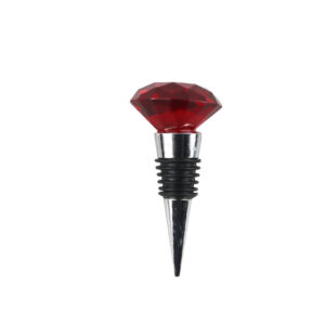 Red crystal wine stopper