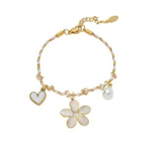 Pink Love Pearl Bracelet-Chain Style