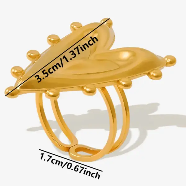 Ion Plating (IP) Real Gold Plated 18K Gold Geometric 304 Stainless Steel Casual Simple Style Streetwear Waterproof Non Tarnish Open Rings