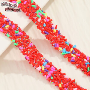 7 big red-green blue pink blue rose red cylindrical style / 1.5cm double-layer hot melt adhesive, colorful resin mixed drill strips
