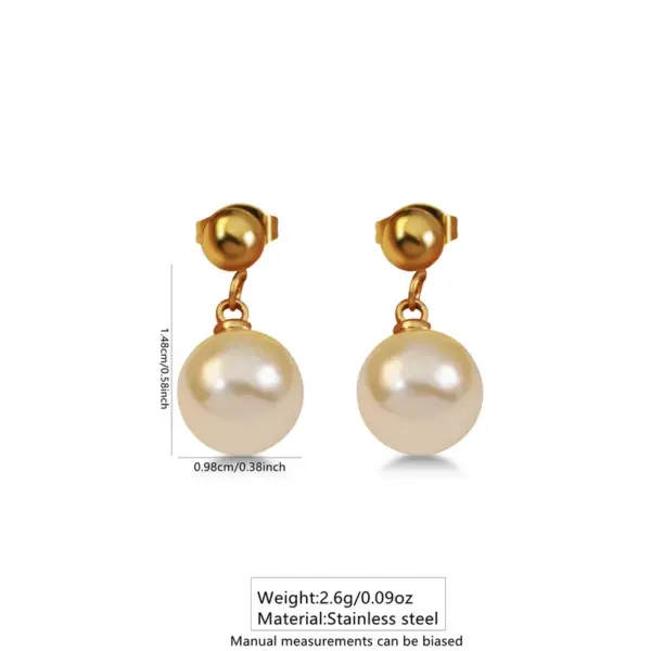 304 Stainless Steel Plastic Geometric Electroplating Acrylic Imitation Gold Casual Princess French Style Irregular Drop Earrings