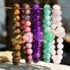 Wholesale Casual Heart Shape Natural Stone Beaded Chain Bracelets In Bulk
