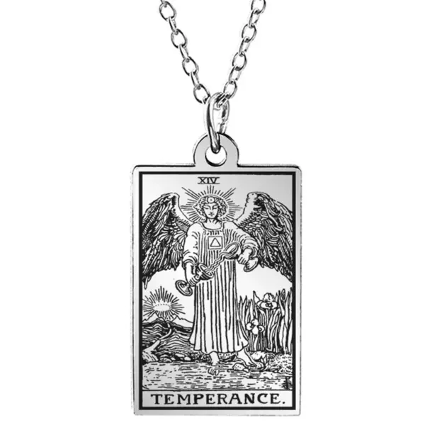 Retro Geometric Stainless Steel Pendant Necklace Plating Stainless Steel Necklaces 1 Piece