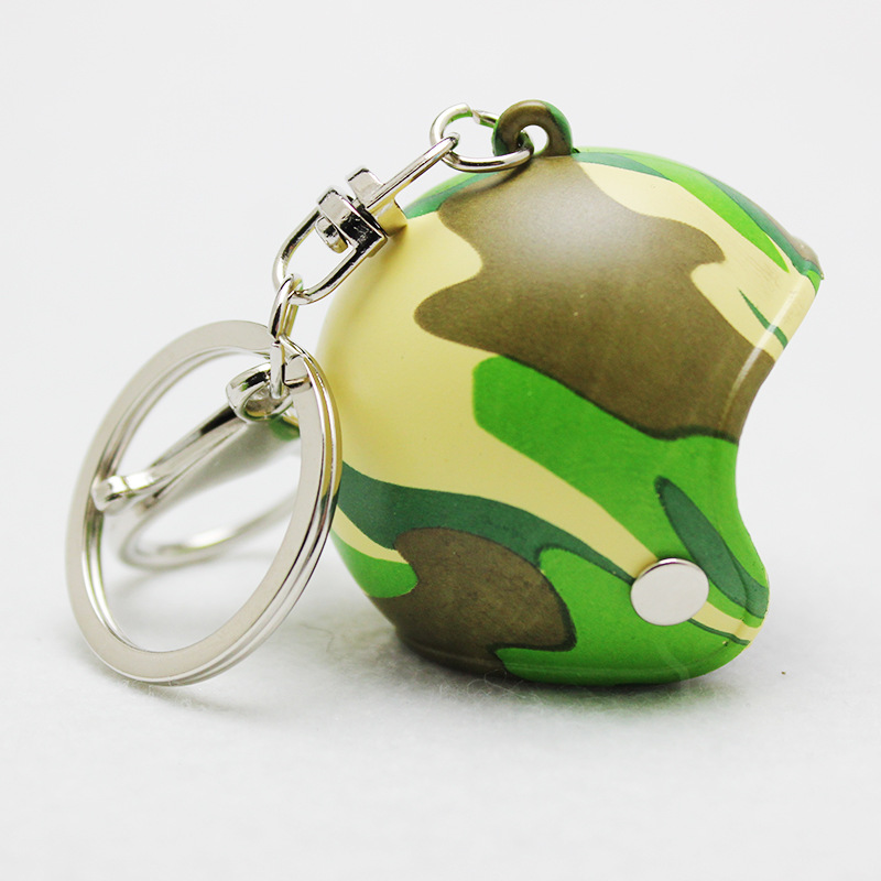 Wholesale Camouflage Motorcycle Safety Hat Keychain Pendant Car Ornaments Doll Helmet Aessories Student Lage Hanging Ornaments