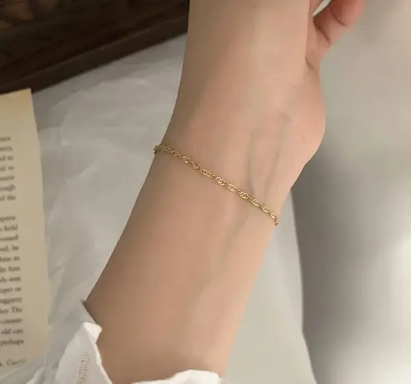 oly-08593129fcb630c8b8822c2c642c9f6c Wholesale PVD Coated Real Gold Plated 18K Gold Heart 304 Stainless Steel Titanium Steel Waterproof Non Tarnish 304 Stainless Steel Titanium Steel Bracelets