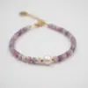 Wholesale Modern Style Classic Style Round Freshwater Pearl Stone Ferroalloy Electroplating Vacuum Plating Gold Plated Colour Bracelets In Bulk