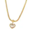 Sweet Heart Shape Titanium Steel Plating 18k Gold Plated Earrings Necklace