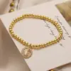 Wholesale Vintage Style Simple Style Cross Copper 18k Gold Plated Zircon Bracelets In Bulk