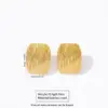 Wholesale 201 Stainless Steel 304 Stainless Steel Horns Coral Electroplating Stone-Free Imitation Gold Streetwear Plating Ear Studs