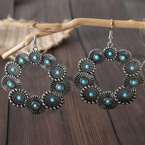 oly-086a1df3bc0d5533fcd8b533728b0652 Wholesale Retro Western style turquoise earrings
