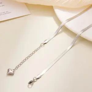 3mm Blade Chain Bracelet / Steel Color