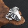 Wholesale Retro Thai silver exaggerated domineering skull finger ring Thai silver men's opening adjustment ring personality popular