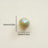 Wholesale 10pcs Round Beads 16mm Christmas Series Acrylic Candy Thread Printing DIY Beads