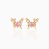 Wholesale Sweet Insect Butterfly Brass Artificial Rhinestones Ear Studs
