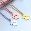 oly-08859a8e83d8a42ba577d8a098997be8 Wholesale Stainless steel pet necklace cat claw dog claw letter necklace cross-border factory Mother's Day chilen's gift free lettering