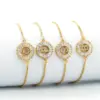 Wholesale Copper Inlaid Zircon Letter Copper Bracelets
