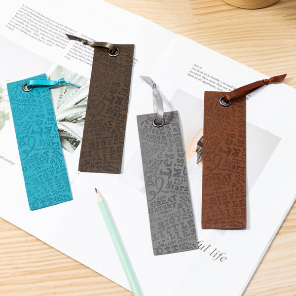 oly-088976f601225c4905dc6108a3ee566a Wholesale Vintage English embossed leather bookmark