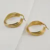 Fashion Geometric Plating 304 Stainless Steel 18K Gold Plated Stainless Steel Earrings