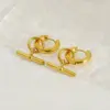 Wholesale Ion Plating (IP) 18K Gold Plated Geometric 304 Stainless Steel Classic Style Waterproof Non Tarnish Earrings Necklace