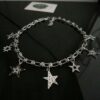 oly-089b86ee13f846e40a680a27a11521e8 Wholesale Sweet Cool Girl Zirconium Five-pointed Star Pendant Necklace Niche Design Sweet Cool Style Personality Retro Metal Necklace Women