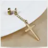 Wholesale Fashion Cross Stainless Steel Drop Earrings Plating Stainless Steel Earrings 1 Piece