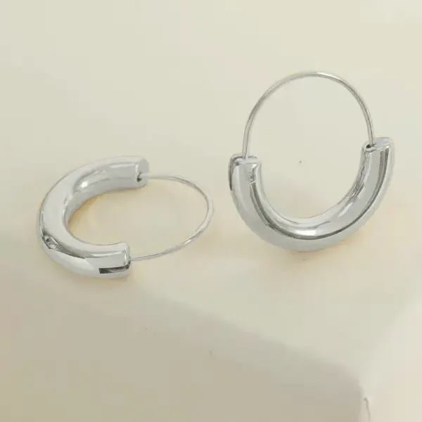 Wholesale 1 Pair Modern Style U Shape Plating Titanium Steel Earrings