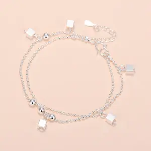 Square Double-Layer Bracelet (Silver)
