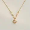 PVD Coated Real Gold Plated Round Heart Shape Solid Color Titanium Steel Elegant Sweet Streetwear Waterproof Non Tarnish Layered Necklaces Pendant Necklace
