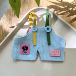 Blue apple cat overalls