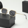 Wholesale Double Beam Metal Frame Sunglasses Fashion Retro Polygon Mirror Classic All-match Punk Series Distinctive Sunglasses