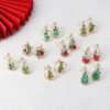 Wholesale Christmas themed resin dried flower earrings