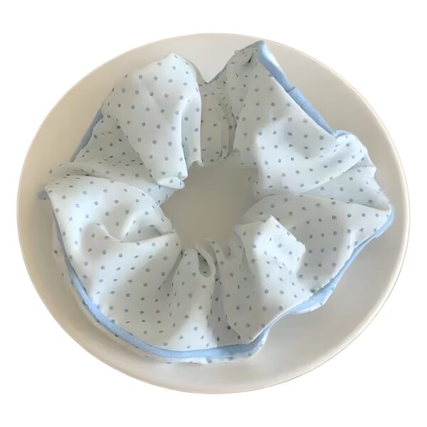 oly-08b74bd1be32a0d612a80d10bd71aed5 Wholesale Haiyan Blue Wave Dot Floral Plaid Large Intestine Collet Hair Rope Sweet All-match Fabric Hair Strap Hair Aessories