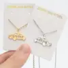 Wholesale PVD Coated 18K Gold Real Gold Plated Car 201 Stainless Steel Casual Simple Style Waterproof Non Tarnish 201 Stainless Steel Pendant Necklace